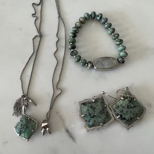 Kendra Scott African Turquoise jewelry set